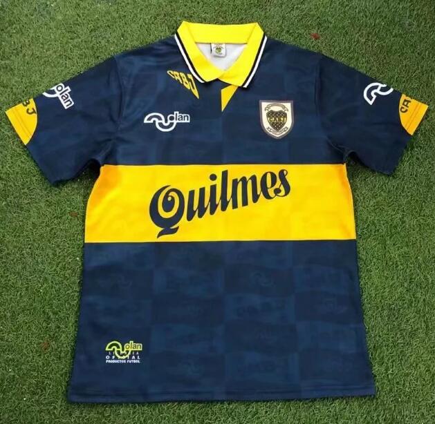 1995-97 Boca Juniors Retro Home Kit Soccer Jersey